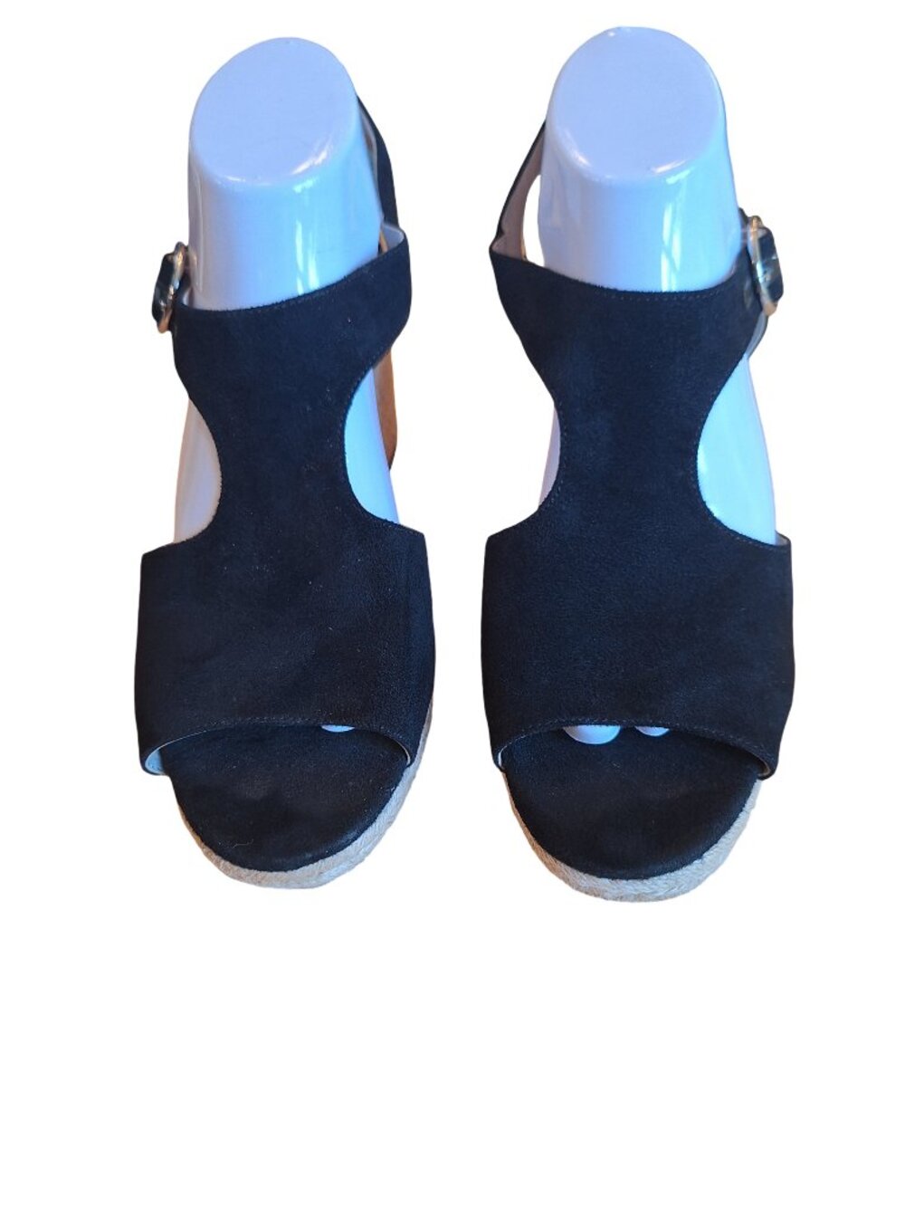 LifeStride Tyra Black Wedge Sandals Espadrille 10